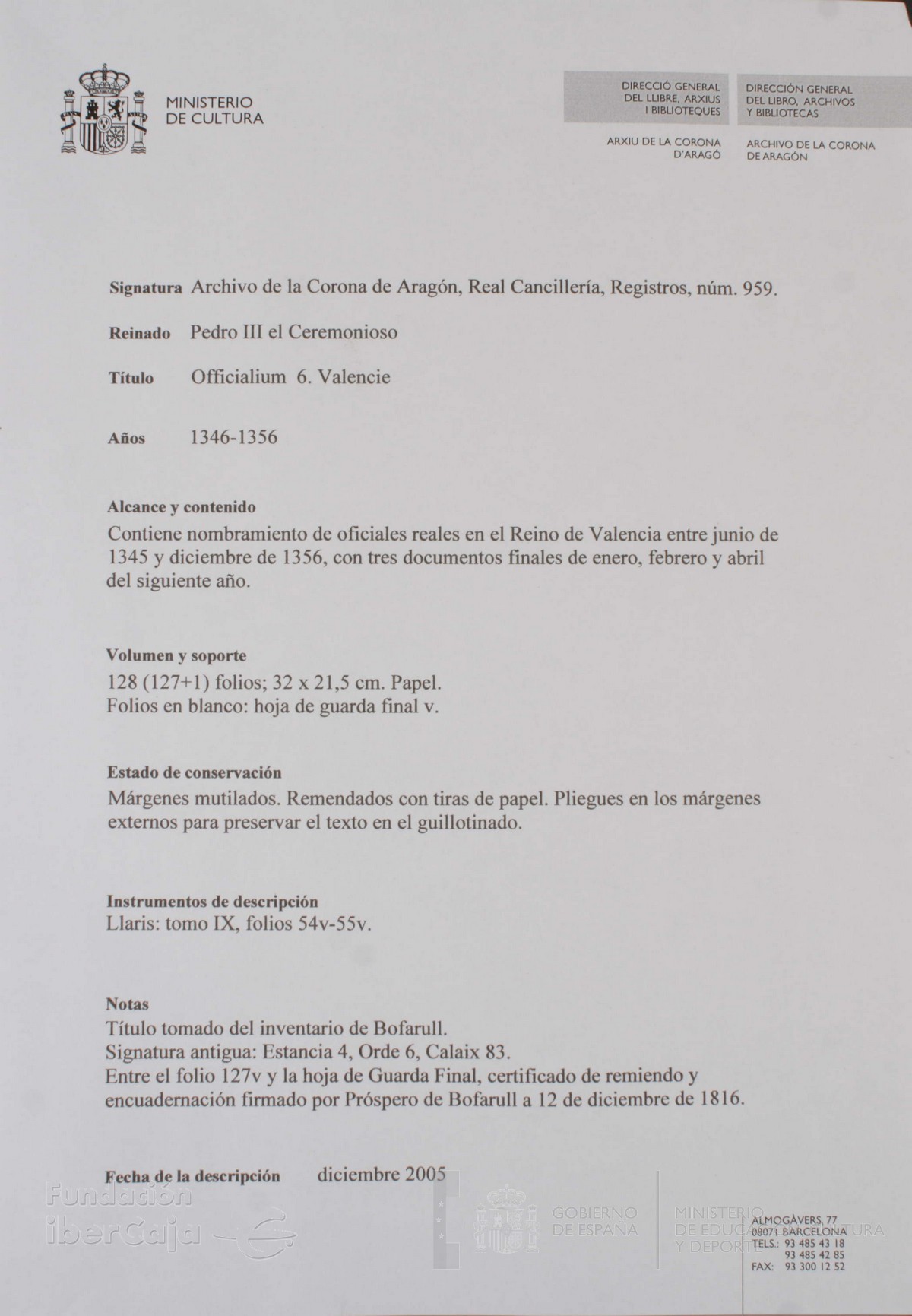 Descripción General