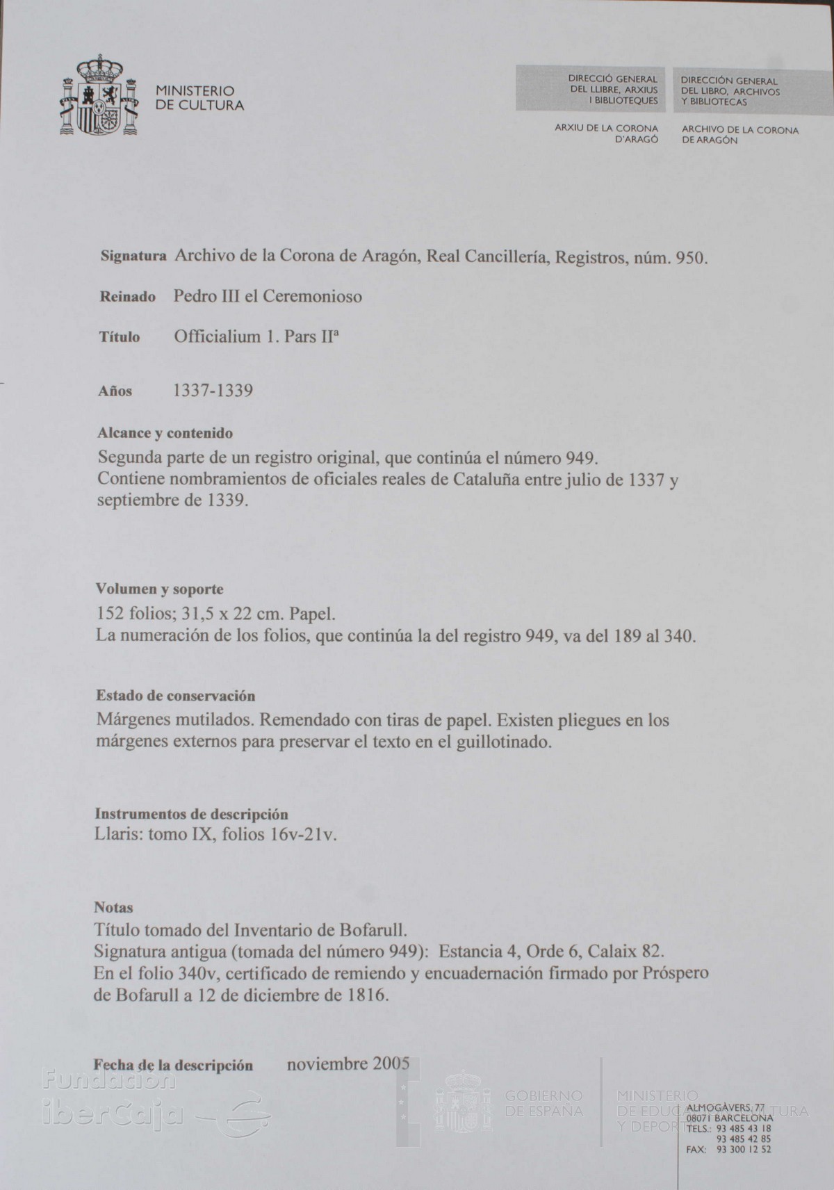 Descripción General