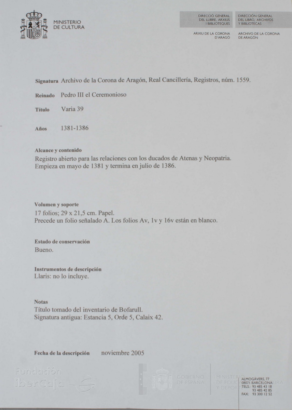 Descripción General