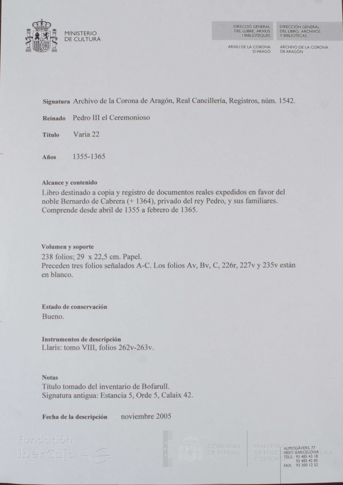 Descripción General