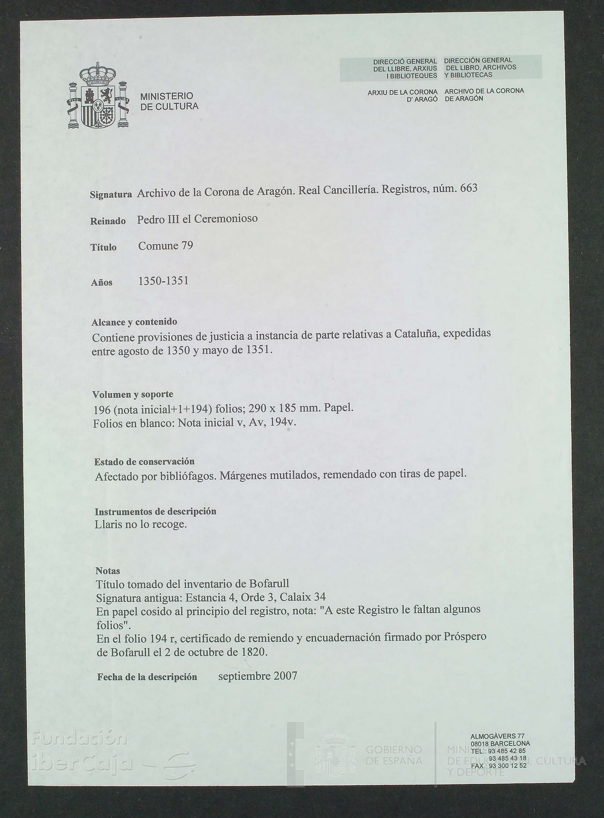 Descripción General
