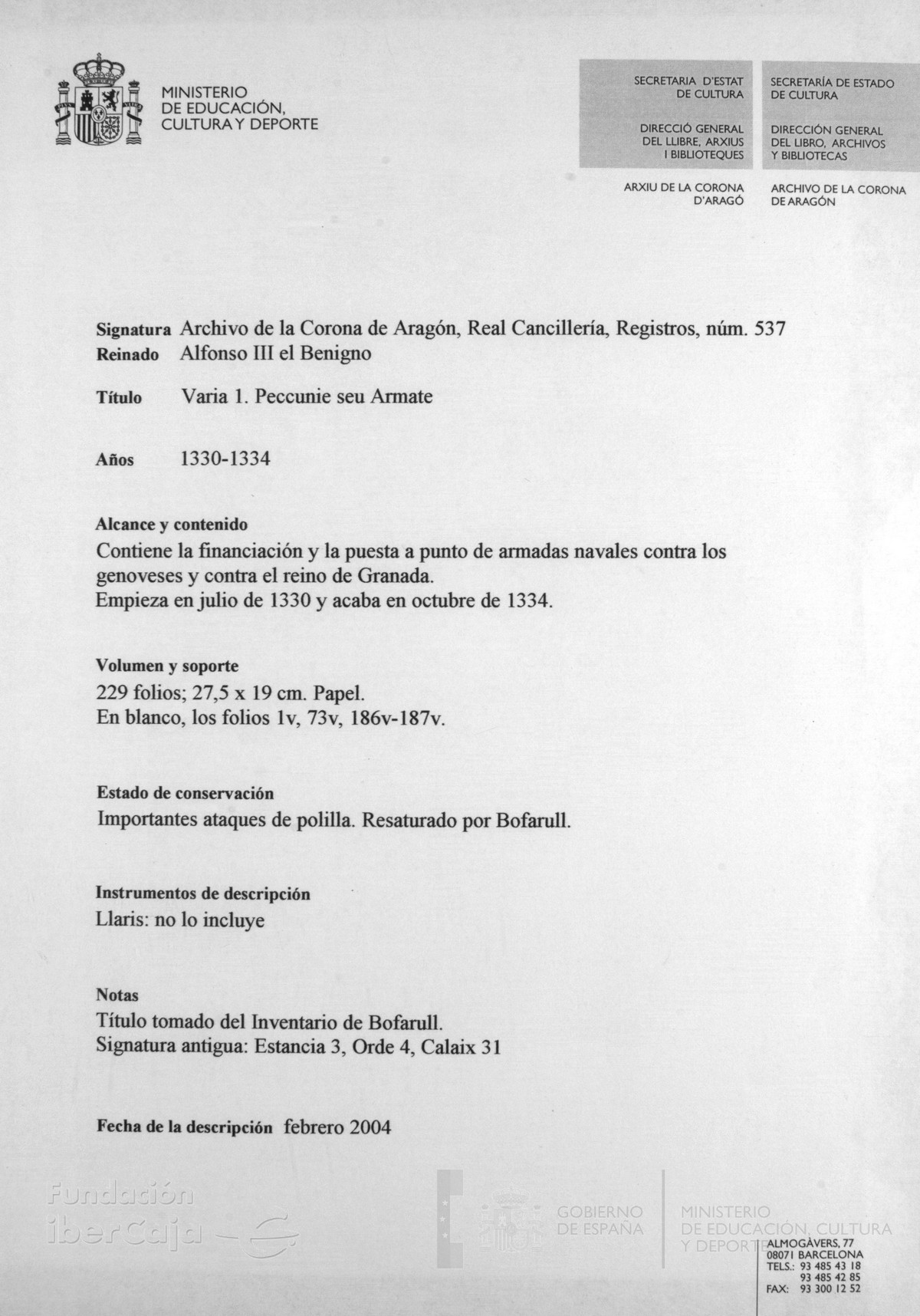 Descripción General