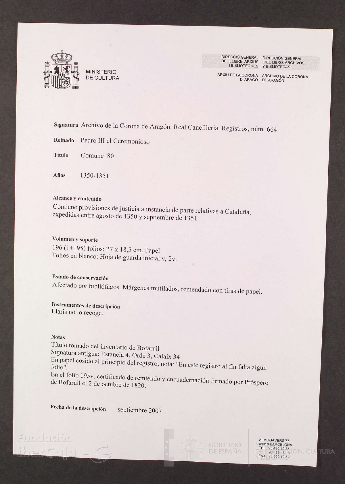 Descripción General