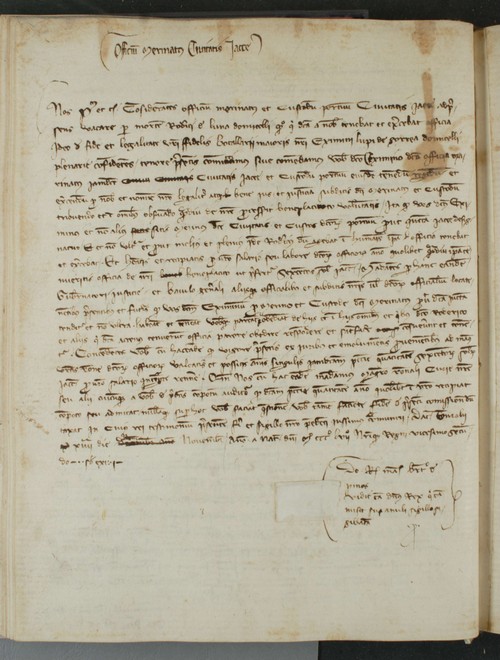 Cancillería,registros,nº966,fol.68v/ Nombramiento. (14-11-1357)