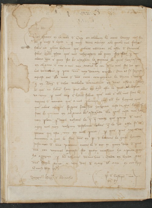 Cancillería,registros,nº1255,fol.1-1v/ Carta de renuncia. (7-5-1375)