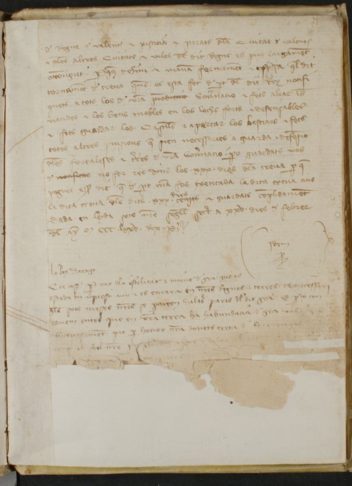 Cancillería,registros,nº1250,fol.2/ Correspondencia. (1375 [SUP])