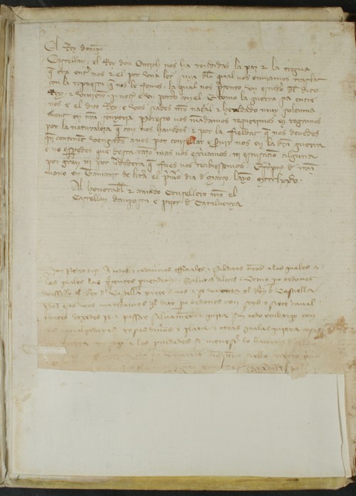 Cancillería,registros,nº1250,fol.2v/ Correspondencia de guerra. (1-3-1375)