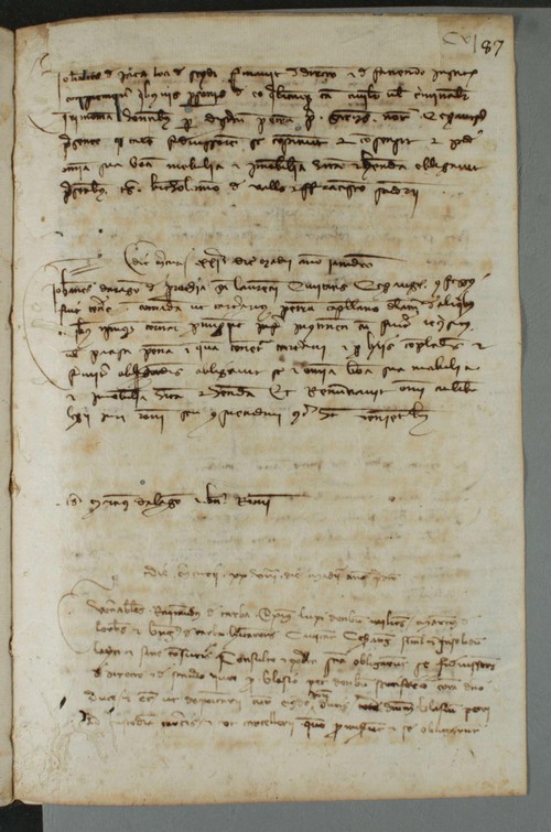 Cancillería,registros,nº1549,fol.87-88/ Comanda. (28-5-1365 - 18-6-1365)