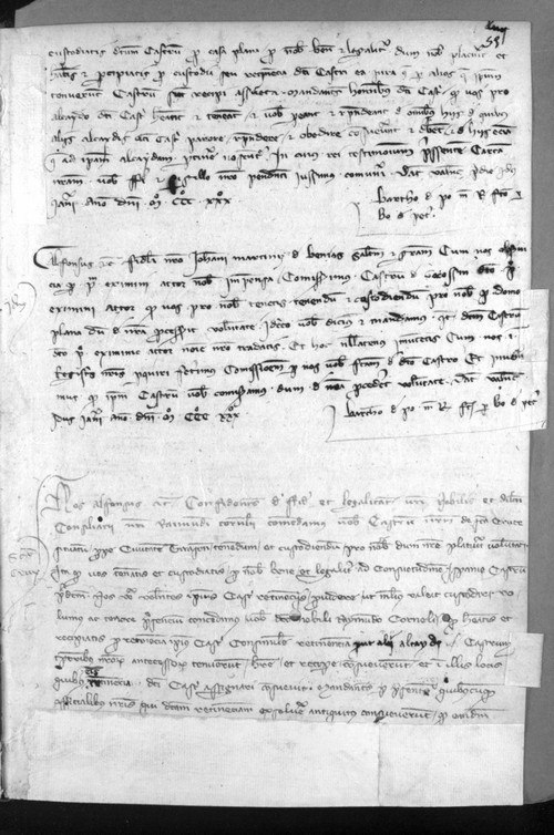 Cancillería,registros,nº561,fol.51-51v/ Tenencia de castillo. (11-2-1331)