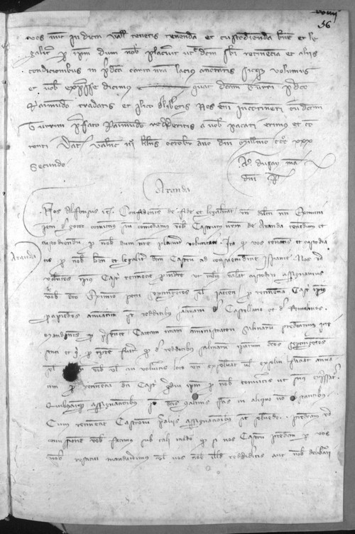 Cancillería,registros,nº561,fol.56-56v/ Tenencia de castillo. (15-10-1332)