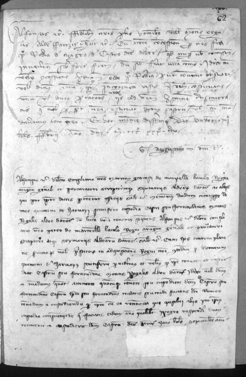 Cancillería,registros,nº561,fol.62-62v/ Tenencia de castillo. (9-2-1334)