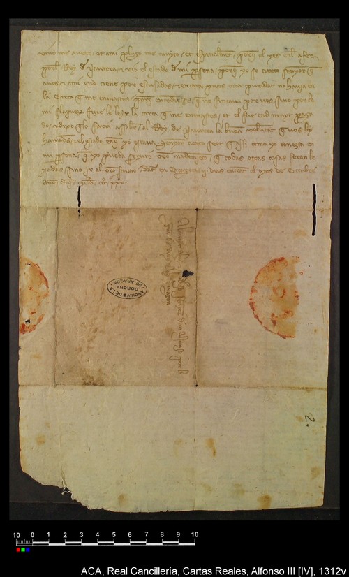 Cancillería,cartas_reales,Alfonso_IV,caja_10,nº1312/ Correspondencia. (2-10-1330)