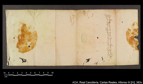 Cancillería,cartas_reales,Alfonso_IV,caja_3,nº383/ Correspondencia. (13-05-1328)