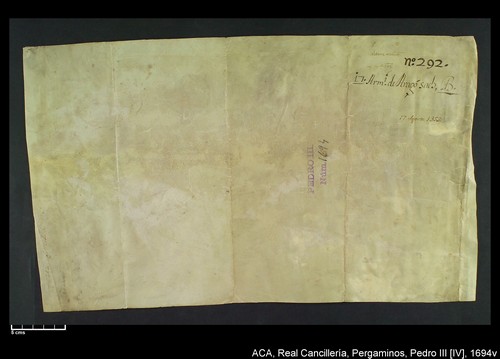 Cancillería,pergaminos,Pedro_IV,carp.269,nº1694/ Época de Pedro IV. (17-08-1352)