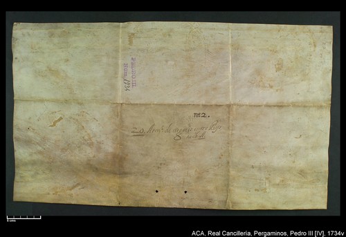 Cancillería,pergaminos,Pedro_IV,carp.270,nº1734/ Época de Pedro IV. (13-10-1352)