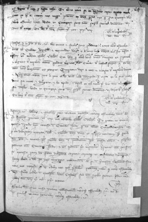 Cancillería,registros,nº490,fol.63v-64/ Mandato. (6-5-1328)