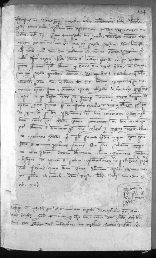 Cancillería,registros,nº495,fol.134/ Mandato. (1-7-1330)