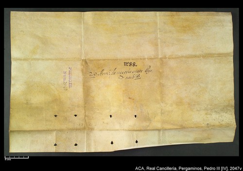 Imagen de Cancillería, pergaminos, Pedro IV, carp.276, nº2047/ Época de Pedr[...]