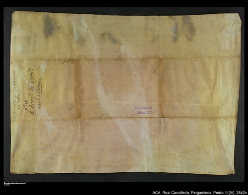 Cancillería,pergaminos,Pedro_IV,carp.292,nº2842/ Época de Pedro IV. (10-02-1377)