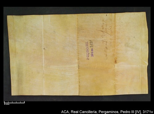 Cancillería,pergaminos,Pedro_IV,carp.299,nº3171/ Época de Pedro IV. (8-05-1383)