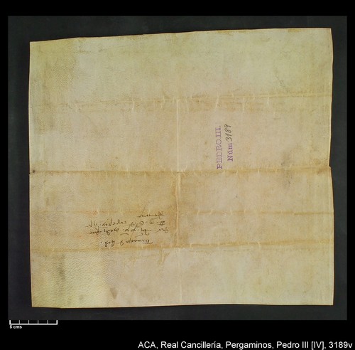 Cancillería,pergaminos,Pedro_IV,carp.299,nº3189/ Época de Pedro IV. (23-05-1383)