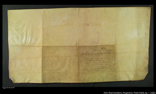 Cancillería,pergaminos,Pedro_IV,carp.303,apéndice,nº3322/ Época de Pedro IV. (2-12-1386)