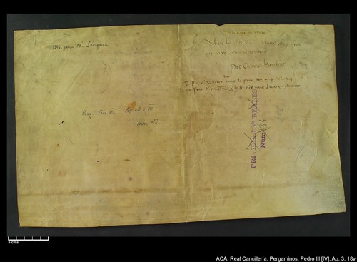 Cancillería,pergaminos,Pedro_IV,carp.305,apéndice_III,nº18/ Época de Pedro IV. (10-01-1343)
