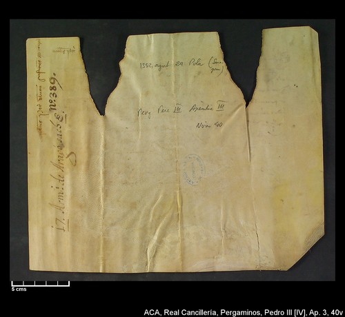 Cancillería,pergaminos,Pedro_IV,carp.305,apéndice_III,nº40/ Época de Pedro IV. (29-8-1352)