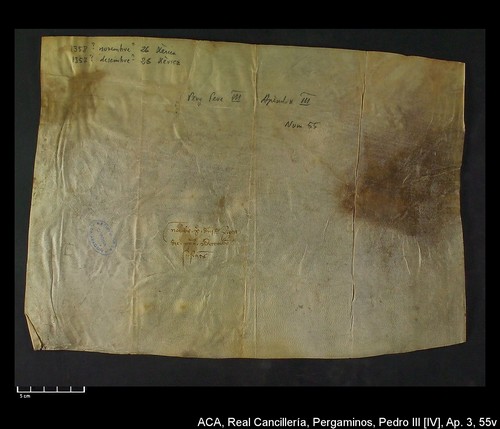 Cancillería,pergaminos,Pedro_IV,carp.305,apéndice_III,nº55/ Época de Pedro IV. (26-?-1358)