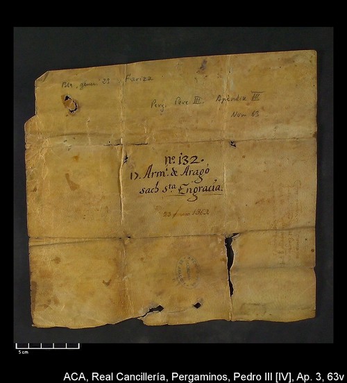 Cancillería,pergaminos,Pedro_IV,carp.305,apéndice_III,nº63/ Época de Pedro IV. (23-01-1369)