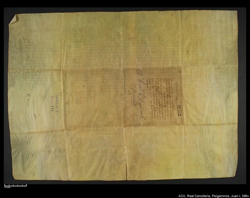 Cancillería,pergaminos,Juan_I,carp.314,nº396/ Época de Juan I. (30-01-1393)