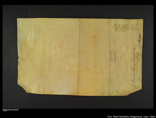 Cancillería,pergaminos,Juan_I,carp.318,nº564/ Época de Juan I. (16-02-1395)