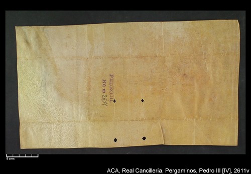 Cancillería,pergaminos,Pedro_IV,carp.288,nº2611/ Época de Pedro IV. (20-06-1370)