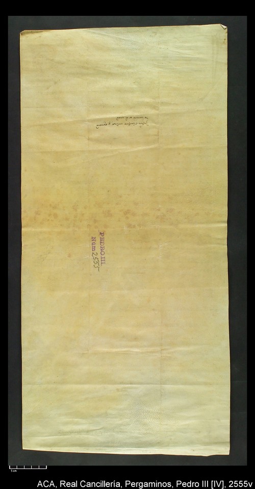 Cancillería,pergaminos,Pedro_IV,carp.287,nº2555/ Época de Pedro IV. (16-02-1369)