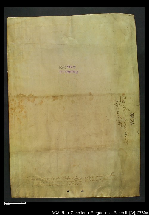 Cancillería,pergaminos,Pedro_IV,carp.291,nº2780/ Época de Pedro IV. (20-05-1375)