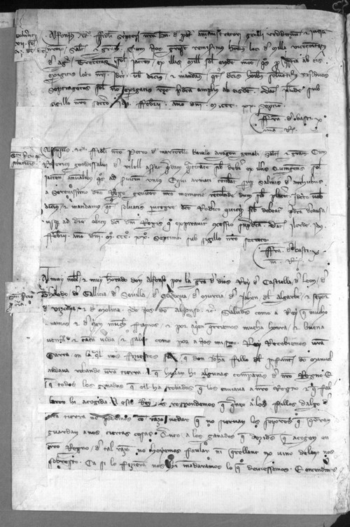 Cancillería,registros,nº490,fol.43v-44/ Correspondencia. (12-2-1328)