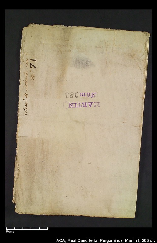 Cancillería,pergaminos,Martín_I,carp.328,nº383/ Época de Martín I. (1407)