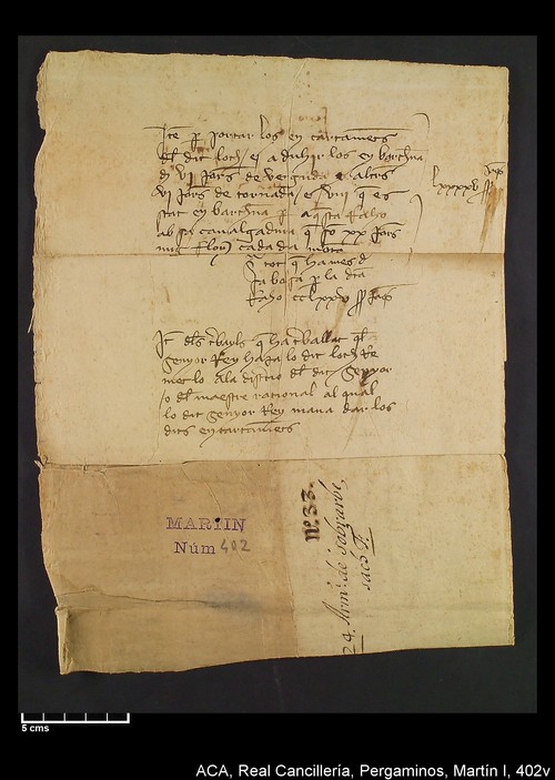 Cancillería,pergaminos,Martín_I,carp.329,nº402/ Época de Martín I. (30-03-1408)