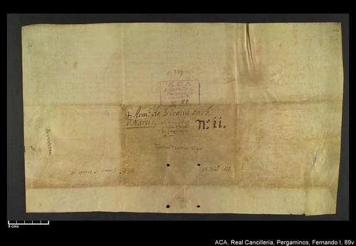 Cancillería,pergaminos,Fernando_I,carp.333,nº89/ Época de Fernando I. (15-02-1413)