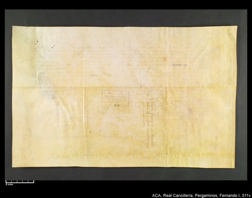 Cancillería,pergaminos,Fernando_I,carp.339,nº311/ Época de Fernando I. (17-03-1416)