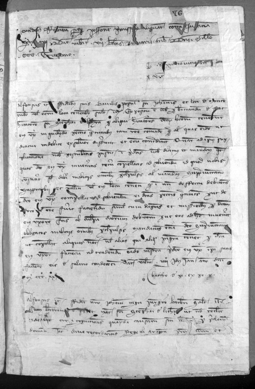 Cancillería,registros,nº441,fol.76-76v/ Mandato. (10-1-1331)