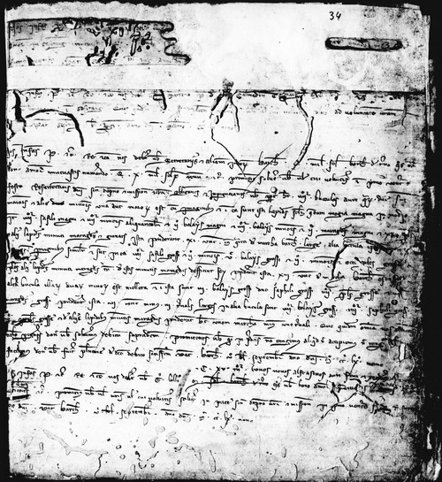 Cancillería,registros,nº28,fol.34/ Debitorio. (1-08-1269)