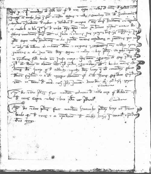 Cancillería,registros,nº39,fol.143v/ Época de Pedro III. (6-1-1277)