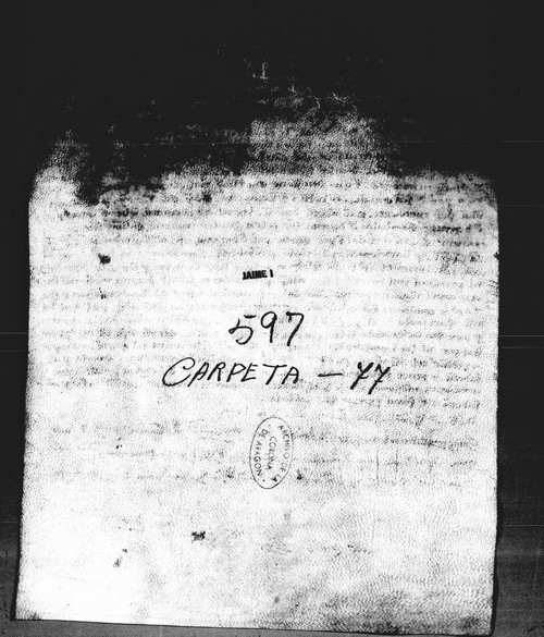 Cancillería,pergaminos,Jaime_I,carp.77,nº597/ Carta de encomienda. (7-07-1234)