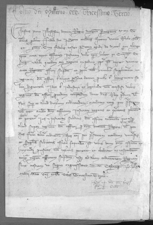 Cancillería,registros,nº582,fol.16v/ Nombramiento. (23-4-1333)